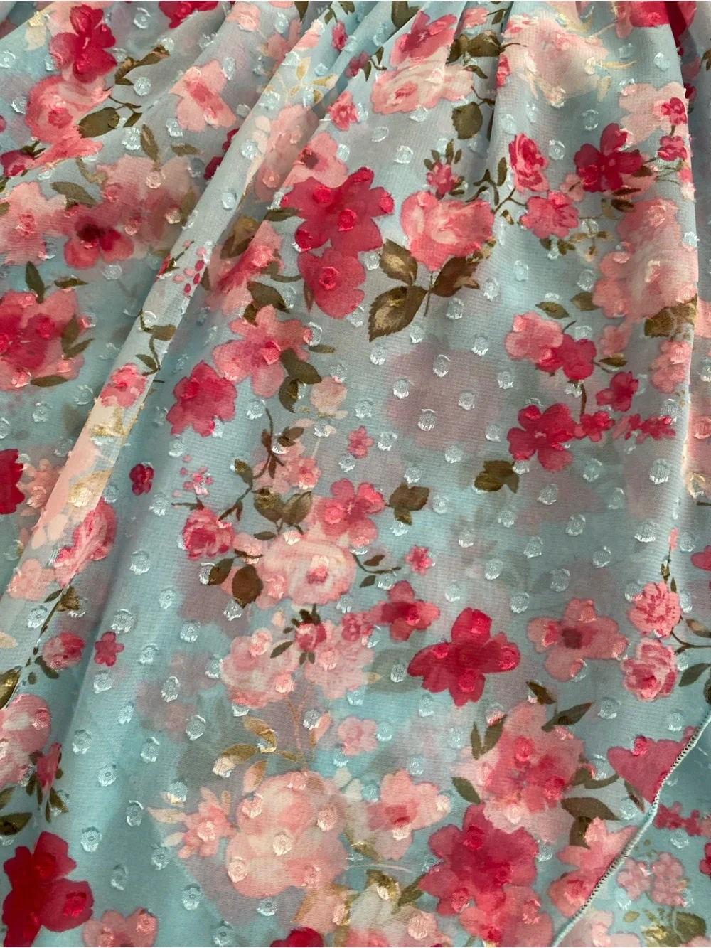 Speechless White and Aqua Floral Dress